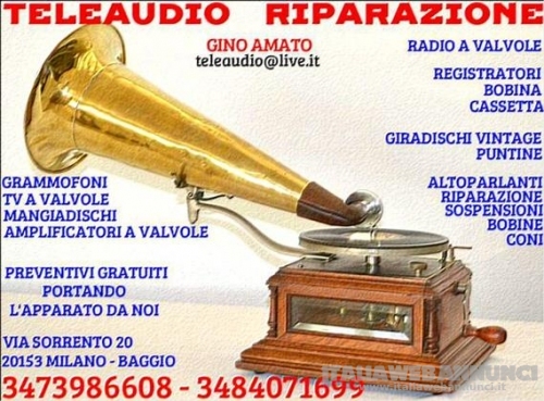 Riparazione Radio d'epoca-Grammofon-Amplificatori
