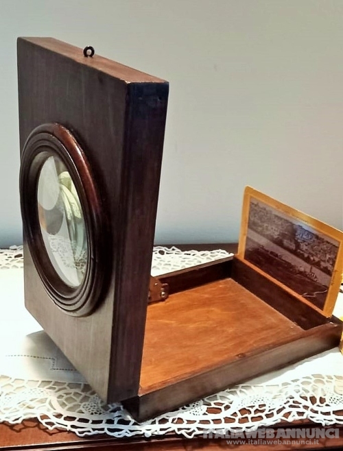 Grafoscopio  ingranditore  vintage  in legno