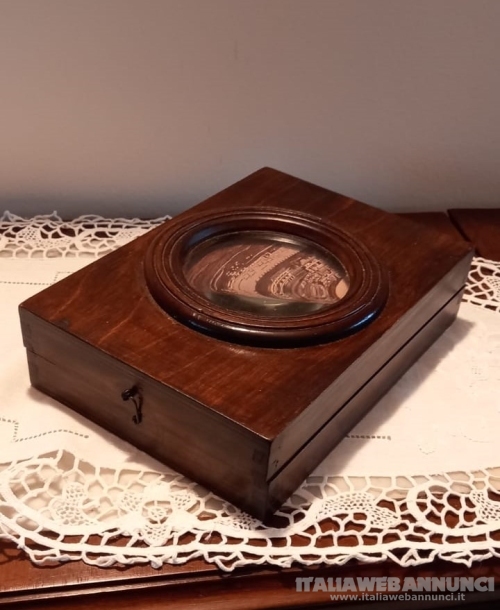 Grafoscopio  ingranditore  vintage  in legno