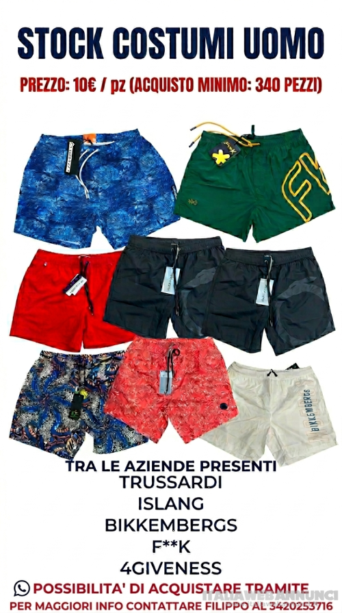stock COSTUMI UOMO MIX BRANDS 